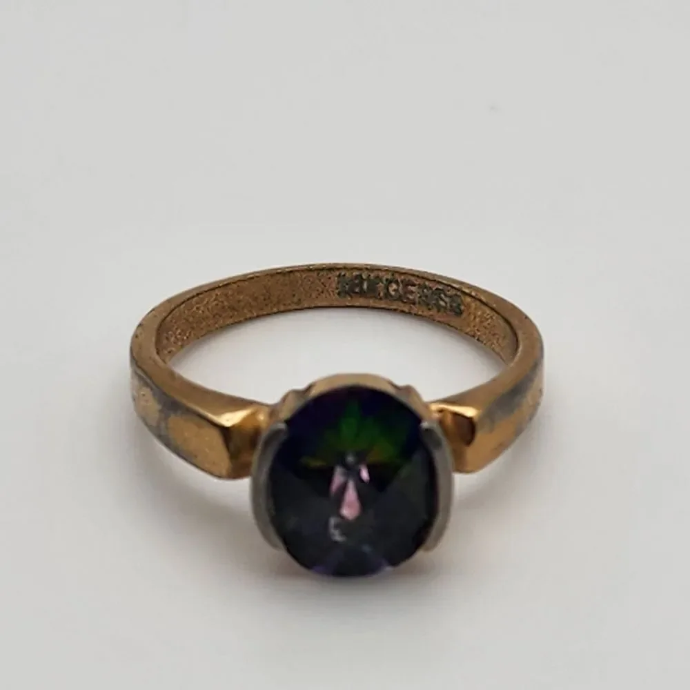 18K GERSC Rainbow Glass Ring (7.25)